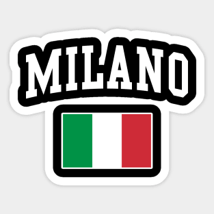 Milano Milan Italy Italiano Italia Italian Flag Sticker